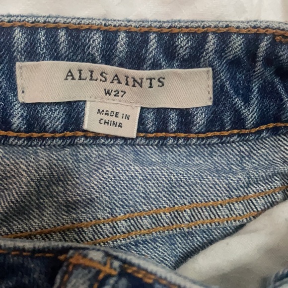 All Saints Shorts All Saints Denim Shorts 27 With Silver Metal